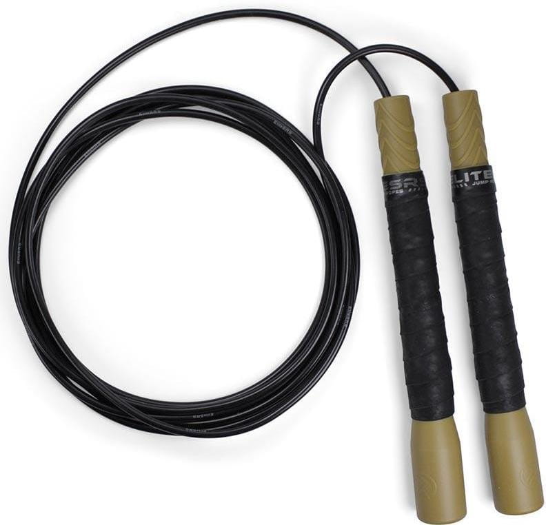 Uže za preskakanje ELITE SRS Pro Freestyle Jump Rope - Gold Handle / Black 4mm Cord