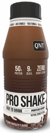 Proteinski napitci i smoothieji QNT PRO SHAKE (50g protein & Low Sugar) 500 ml Belgian Chocolate