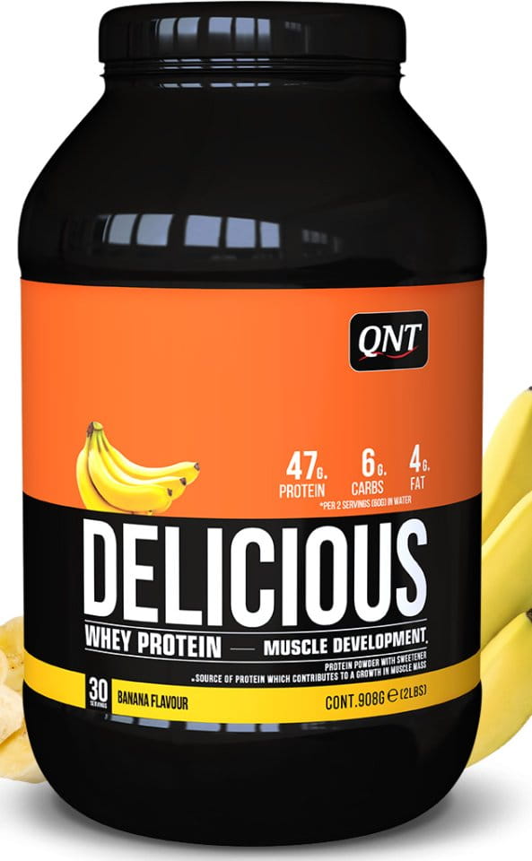 Proteinski prah QNT Delicious Whey Protein banana - 908 g